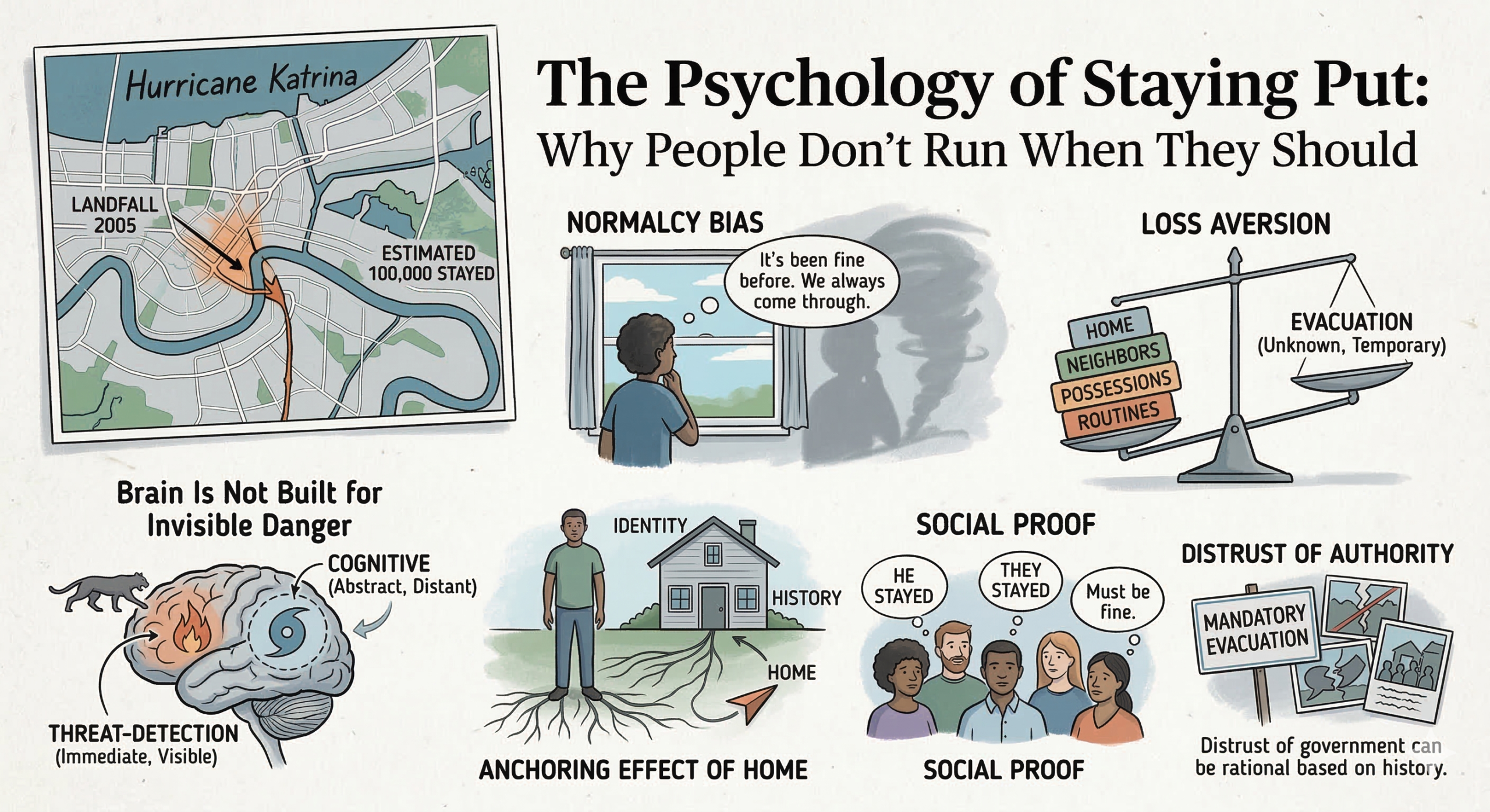 The Psychology of Staying Put: Why People Don’t Run When They Should