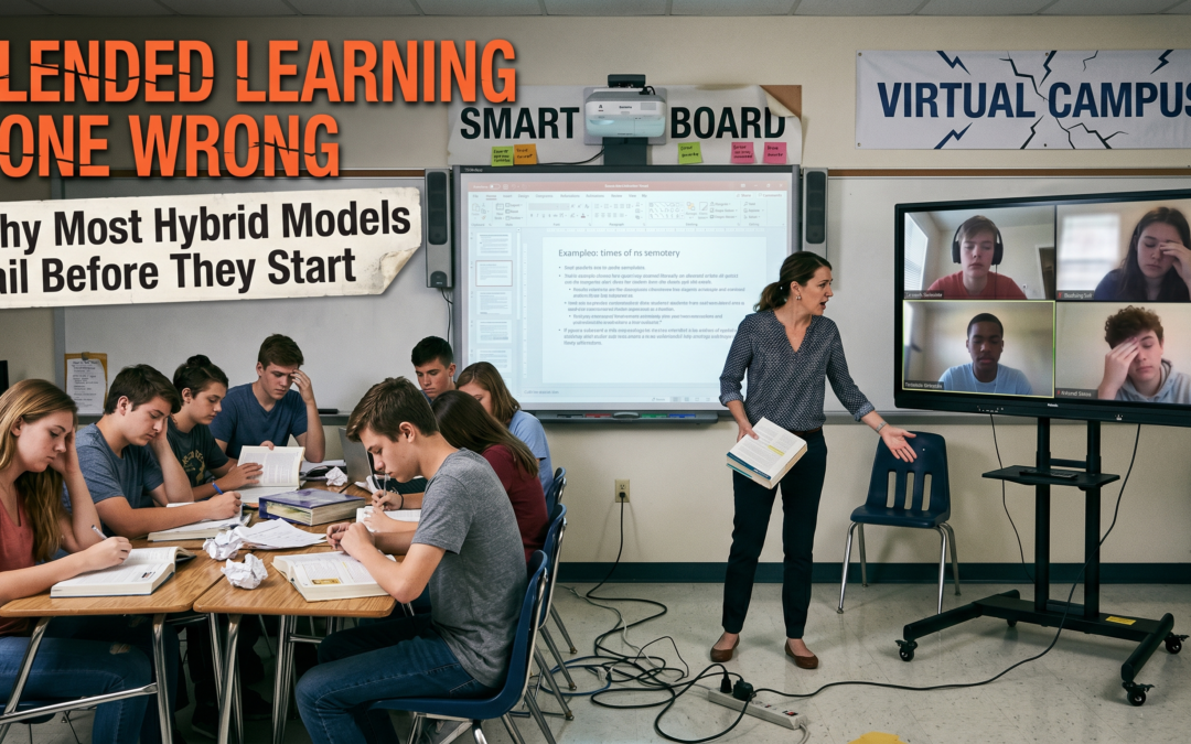 There is a version of blended learning that works. It is thoughtful, evidence-based, and designed around what students actually need. And then there is the version most institutions implement — a patchwork of in-person sessions bolted onto digital tools, held together by optimism and procurement budgets. The second version is far more common. Blended learning has been a fixture of edtech discourse for over a decade. It promises the best of both worlds: the flexibility of online learning and the human connection of the classroom. In practice, it often delivers neither. Understanding why requires looking honestly at how institutions approach implementation — and what they consistently get wrong. ________________________________________ The Definition Problem Before anything else, there is a foundational issue: most institutions do not have a shared definition of blended learning when they begin implementing it. Ask ten educators at the same institution what blended learning means and you will likely get ten different answers. Some will describe flipped classrooms. Others will describe courses with an LMS component tacked on. Others will describe fully synchronous online sessions with no real redesign at all. This definitional ambiguity is not a minor inconvenience — it is the root cause of most implementation failures. Without a shared model, there is no coherent design philosophy, no way to train faculty consistently, no way to evaluate whether the approach is working, and no way to course-correct when it is not. Institutions that skip this definitional step are not implementing blended learning. They are implementing vague digitization and calling it something more respectable. ________________________________________ The Tool-First Trap Perhaps the most common failure mode is what might be called the tool-first trap: institutions acquire technology, then work backwards to justify its use in the classroom. A university invests in a new video conferencing platform. Administrators encourage faculty to "integrate it into their blended approach." Faculty, unsure what that means pedagogically, begin recording lectures and posting them online. Students, unsure what to do with the recordings, either ignore them or use them to skip class. Attendance drops. Engagement drops. The technology gets blamed. The real culprit — a complete absence of pedagogical intent — is never examined. This pattern repeats across tools: LMS platforms, interactive polling software, digital whiteboards, AI tutoring systems. The technology arrives first. The learning design question — what are we trying to help students do, and does this tool serve that goal? — arrives late, if at all. Effective blended learning inverts this sequence entirely. It begins with learning outcomes, moves to instructional strategies, and only then asks which tools, if any, might support those strategies. The difference sounds obvious. The implementation reality suggests it is not. ________________________________________ Faculty Are Not the Problem — Preparation Is When blended learning fails, faculty are often implicitly or explicitly blamed. They resisted the model. They did not use the tools correctly. They kept reverting to lecture-heavy formats. This framing is both unfair and analytically lazy. The more accurate diagnosis is that institutions routinely ask faculty to redesign their courses without providing the time, training, or instructional design support required to do it well. Redesigning a course for blended delivery is not a weekend task. It requires rethinking how content is sequenced, what happens in synchronous versus asynchronous time, how student accountability is structured, and how feedback loops are maintained across both modalities. Faculty who have spent years developing effective in-person pedagogies cannot simply transpose those pedagogies onto a hybrid format. They need supported redesign time — and most institutions do not provide it. A common compromise is the one-day workshop: a crash course in blended learning principles, a tour of available tools, and a vague mandate to "try something new this semester." This is not preparation. It is institutional cover. It allows administrators to say that faculty were trained while leaving them functionally unsupported. Institutions that get blended learning right tend to invest in sustained faculty development — multi-week course redesign cohorts, instructional designer partnerships embedded at the department level, and protected time for iteration and reflection. These are not glamorous investments. They do not appear in press releases. But they are what actually produces results. ________________________________________ The Synchronous-Asynchronous Imbalance A well-designed blended course is intentional about what happens synchronously and what happens asynchronously. Most poorly designed ones are not. The default pattern — lecture content moved online, class time kept largely unchanged — is the most common and arguably the most wasteful configuration. It treats synchronous time as a vessel for content delivery, which is precisely what synchronous time does worst. Students sitting together in a room (or on a video call) watching a recorded lecture are getting the worst of both formats: the scheduling constraint of synchronous learning without its interactive benefits, and the content flexibility of asynchronous learning without its self-pacing advantages. Synchronous time is most valuable for things that require real-time human interaction: debate, collaborative problem-solving, peer feedback, Q&A, and the kind of mentoring that happens in dialogue. Asynchronous time is most valuable for content consumption, reflection, and practice at individual pace. When these functions are deliberately matched to the appropriate modality, blended learning delivers on its promise. When they are not, students experience it as doing more work for the same outcome. ________________________________________ Assessment That Was Never Redesigned Assessment is where blended learning failures become most visible — and where institutions are most reluctant to look. Blended models require assessment redesign. If the learning journey now spans two modalities, with students engaging in substantive activity both in-person and online, then evaluation instruments designed exclusively for in-person learning will not capture the full picture. They will also create perverse incentives: students will optimize for what is assessed, which means the online components — typically under-assessed — will be treated as optional. Yet course assessment structures in most blended implementations are left largely untouched. The same midterm, the same final, the same in-class participation grade. What changes is the delivery channel, not the evaluation logic. This is not blended learning with a traditional assessment layer on top. It is traditional learning with some videos attached. Meaningful assessment redesign in blended contexts typically involves portfolio-based evaluation, ongoing formative assessment across both modalities, peer assessment components, and reflection artifacts that require students to synthesize their learning across the full course experience. These approaches are more labor-intensive to design and evaluate. They are also far more aligned with what blended learning is supposed to accomplish. ________________________________________ The Equity Dimension Institutions Ignore Blended learning's flexibility is often presented as an equity win: students with work obligations, family responsibilities, or long commutes benefit from the asynchronous option. This is true as far as it goes — but institutions frequently stop the equity analysis there. What they ignore is the equity differential in online engagement itself. Students from lower-income households are more likely to be studying in environments with noise, unreliable internet, shared devices, and competing demands on their attention. The "flexibility" of asynchronous learning can mean squeezing in coursework at midnight between shifts. The assumption that online learning is inherently more accessible systematically underweights these realities. Blended learning done well accounts for this. It does not assume that all students experience the online component equivalently. It builds in support structures — flexible deadlines with clear parameters, low-bandwidth content alternatives, accessible synchronous sessions — that acknowledge the range of circumstances students are navigating. Most implementations assume a more uniform student experience than actually exists, and design accordingly. ________________________________________ What Getting It Right Looks Like Effective blended learning shares a recognizable set of characteristics, regardless of institution type or subject matter. It starts with a clear model — station rotation, flipped classroom, flex, or another defined approach — that the institution commits to and trains around consistently. It allocates synchronous time to high-interaction, high-value activities, not content delivery. It provides faculty with substantive course redesign support, not one-off workshops. It redesigns assessment to evaluate learning across both modalities. And it audits the student experience for equity, not just access. None of this is complicated in theory. All of it is difficult in practice, because it requires institutions to invest in the unsexy infrastructure of learning design rather than the visible infrastructure of technology acquisition. The schools and universities getting blended learning right are not necessarily the ones with the most sophisticated platforms. They are the ones that treated implementation as a pedagogical challenge first and a technology challenge second — and resourced it accordingly.