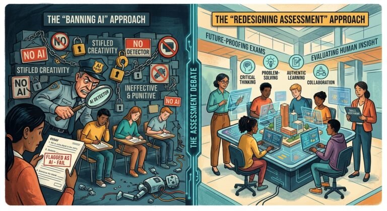 Assessment After AI: Why Banning Detectors Is Not the Same as Redesigning Exams