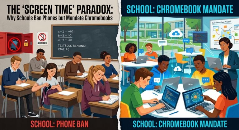 The Screen Time Paradox: Why Schools Ban Phones but Mandate Chromebooks