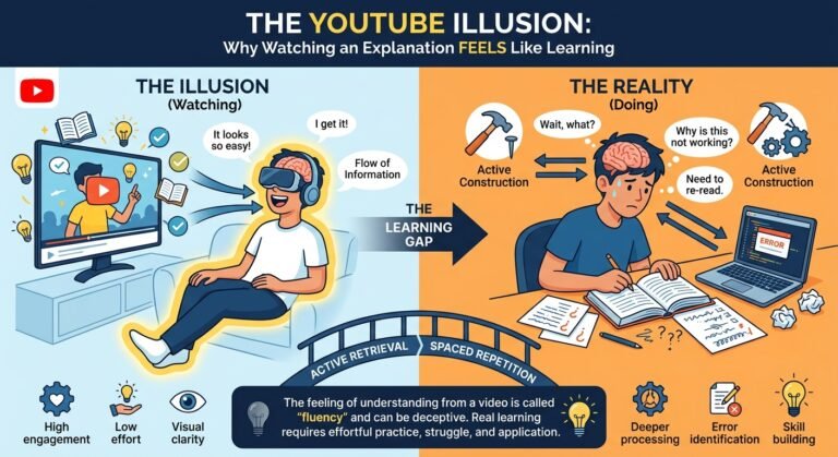 The YouTube Illusion: Why Watching an Explanation Feels Like Learning