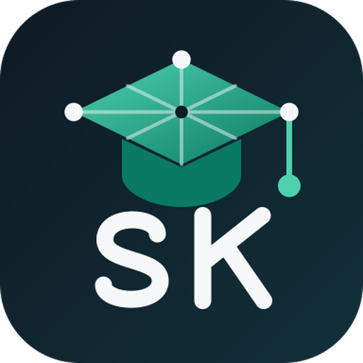 Saifullah Khalid logo: graduation cap with AI network nodes and SK monogram