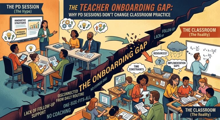 The Teacher Onboarding Gap: Why PD Sessions Don’t Change Classroom Practice