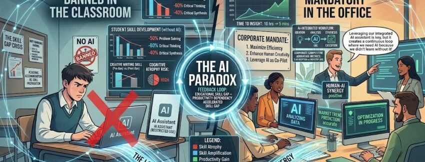 The AI Paradox: Banned in the Classroom, Mandatory in the Office